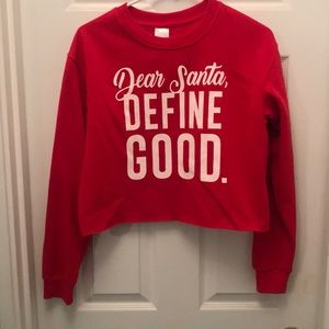 Christmas crop top. NWOT.